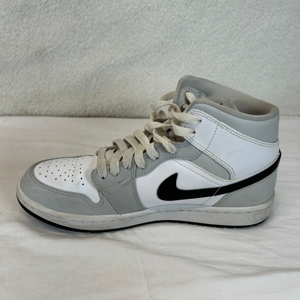 Nike Air Jordan 1 Mid Womens 8.5 Grey Fog Black White BQ6472-015 Sneakers - Picture 8 of 16